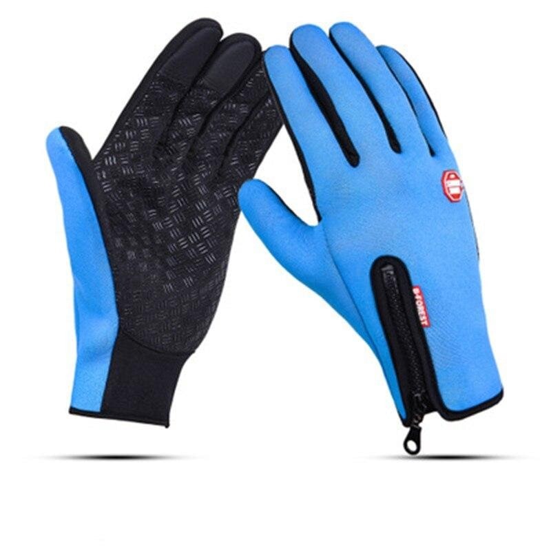 Windproof Thermal Winter Gloves with Touchscreen Grip and Zipper Closure - Image 4