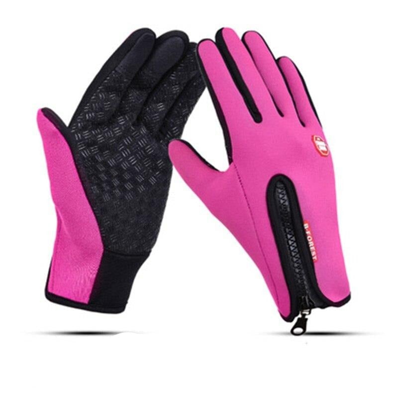 Windproof Thermal Winter Gloves with Touchscreen Grip and Zipper Closure - Image 5