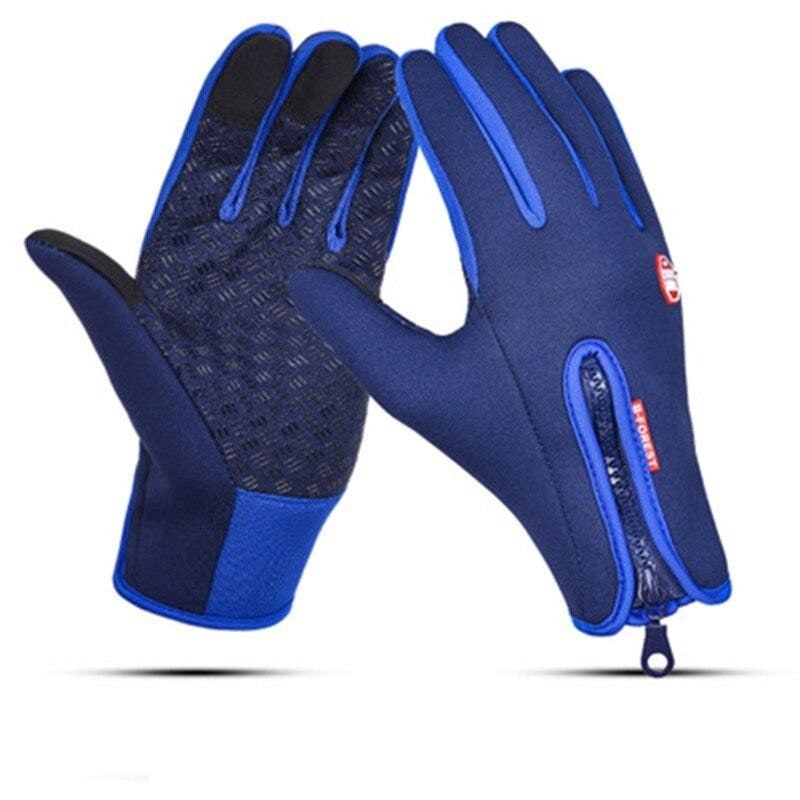 Windproof Thermal Winter Gloves with Touchscreen Grip and Zipper Closure - Image 7
