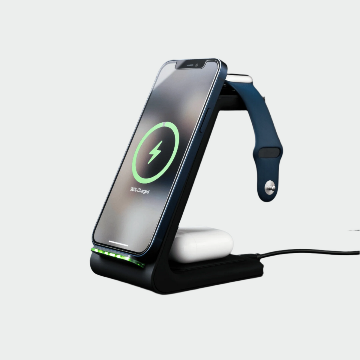 Wireless Charging Station for Phone Watch and Earbuds with Fast and Angled Stand - Image 2
