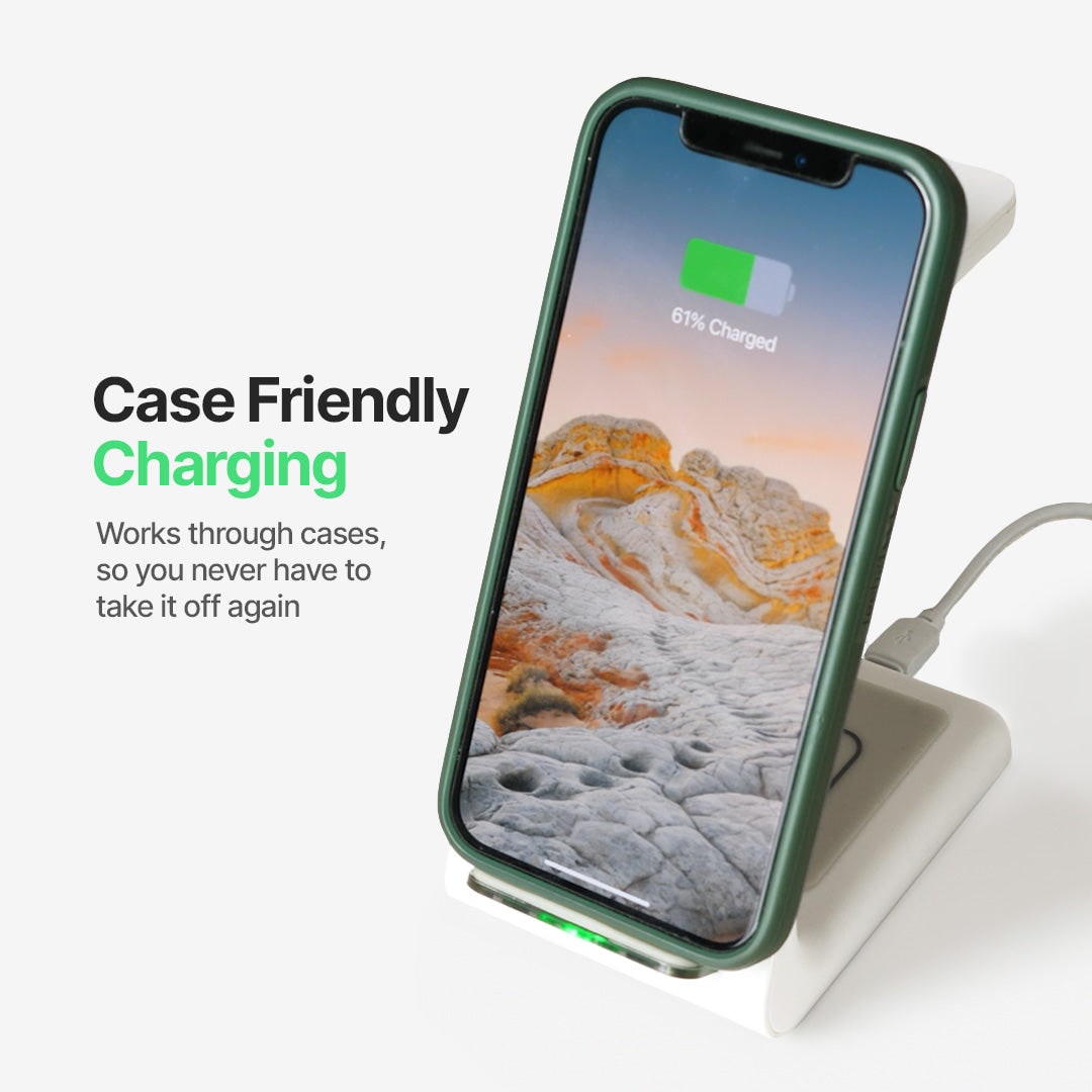 Wireless Charging Station for Phone Watch and Earbuds with Fast and Angled Stand - Image 6