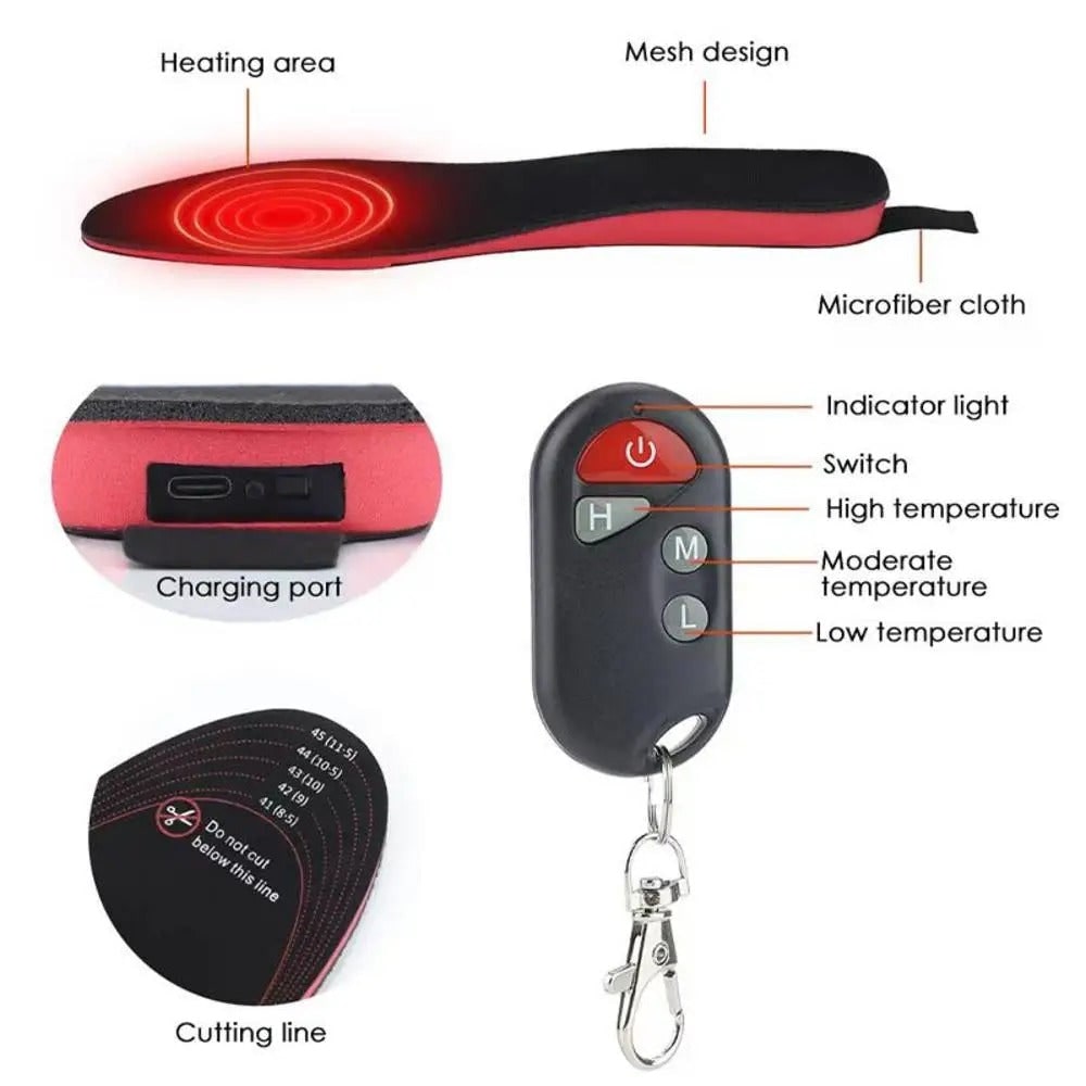 Wireless Heated Shoe Insoles with Remote Control and Arch Support - Image 4