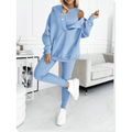 Women's 3 Piece Loungewear Set Tracksuit with Oversized Hoodie and Leggings - Image 1