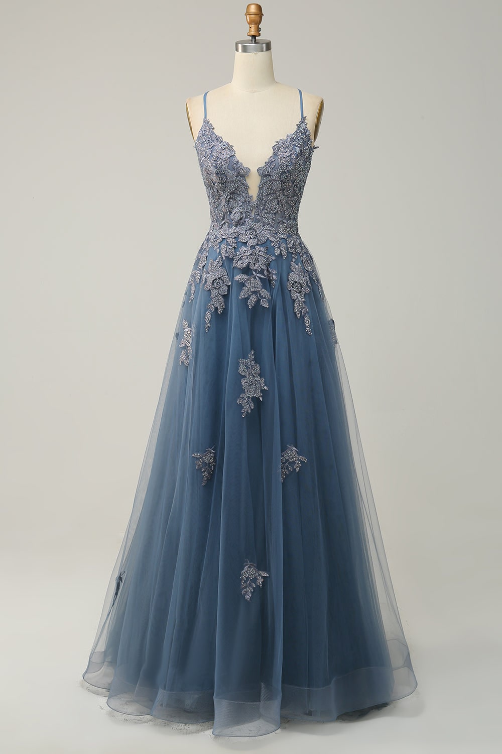 Women's A-Line Formal Long Prom Dress | Lace-Up Back Slit - Image 14