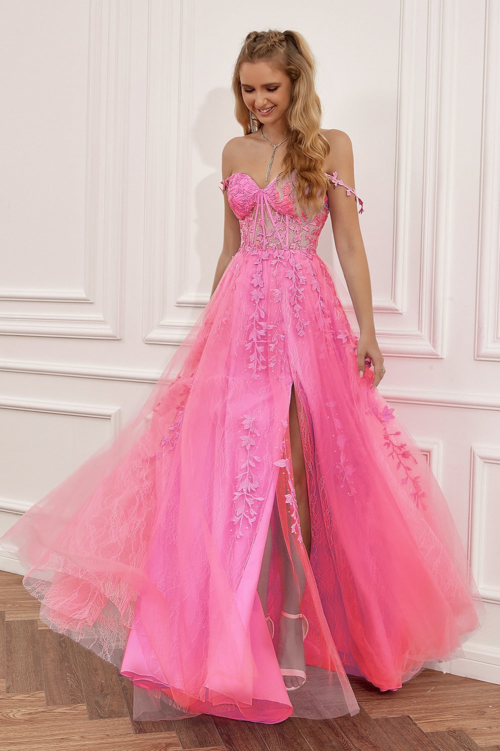 Women's A-Line Prom Dress Formal Evening Gown Sweetheart Neckline | Beaded Corset - Image 12
