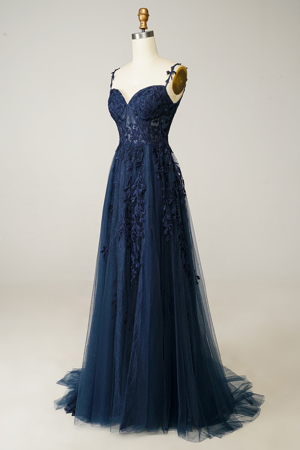 Women's A-Line Prom Dress Formal Evening Gown Sweetheart Neckline | Beaded Corset - Image 3