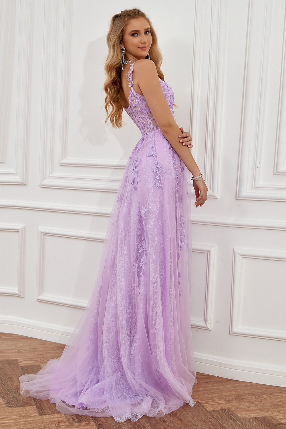 Women's A-Line Prom Dress Formal Evening Gown Sweetheart Neckline | Beaded Corset - Image 8