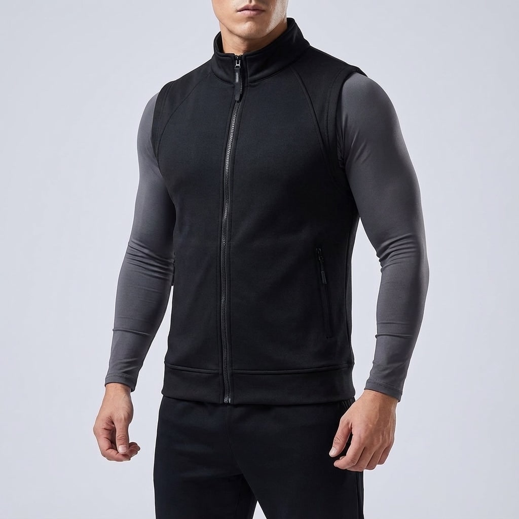 Women's Athletic Vest with Fleece Lining and Zippered Pockets - Image 5