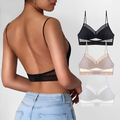 Women's Backless Low Back Wireless Bralette Plunge | Hook and Eye - Image 8
