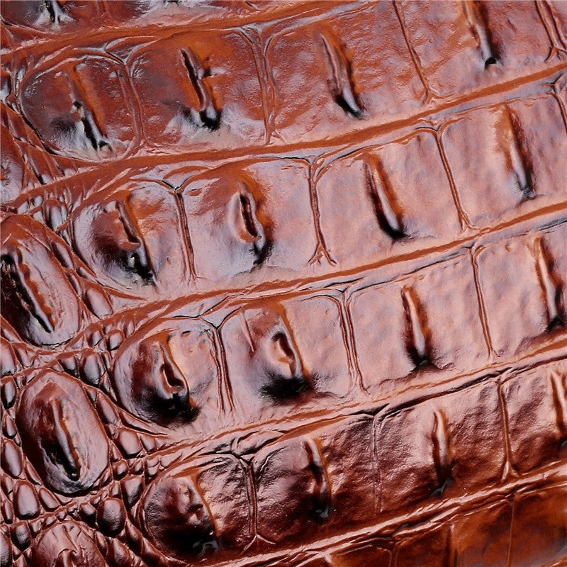 Women's Bags Leather Handbag with Crocodile Embossed Faux and Gold Hardware - Image 4