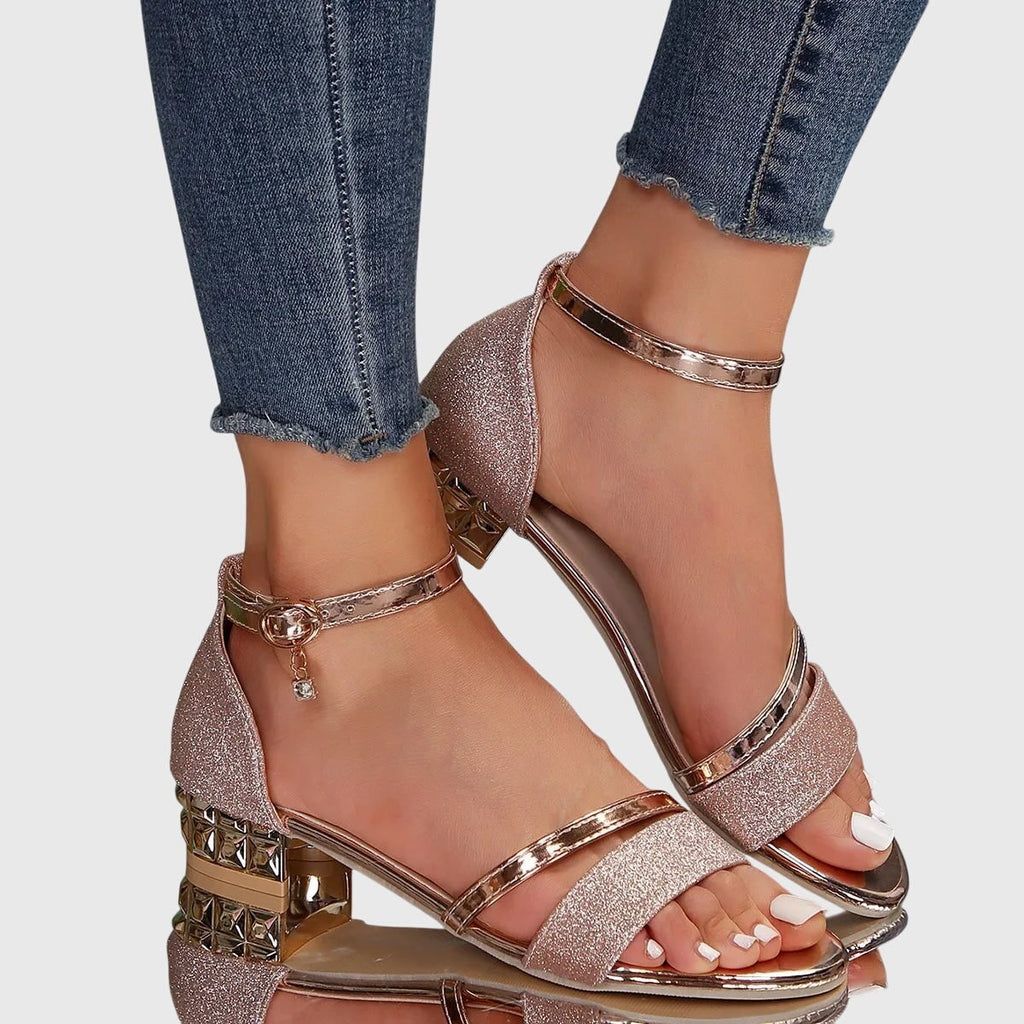 Women's Block Heel Sandals Comfort Open Toe | Adjustable Ankle Strap - Image 4
