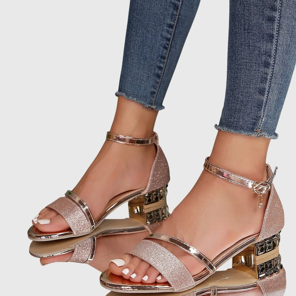 Women's Block Heel Sandals Comfort Open Toe | Adjustable Ankle Strap - Image 6