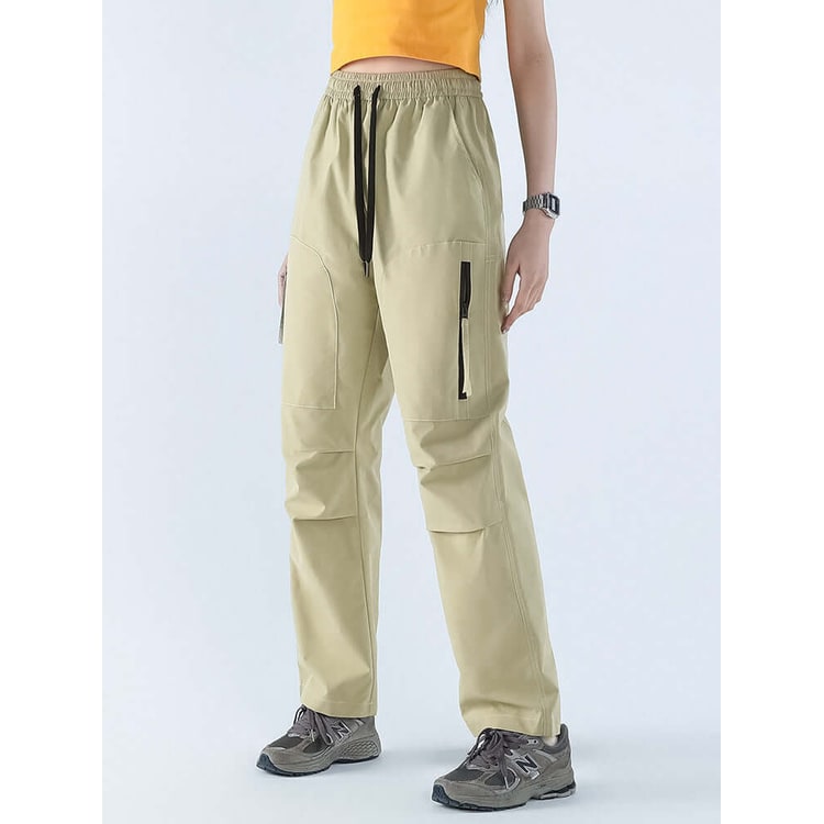 Women's Cargo Hiking Pants Straight Leg High Waist Drawstring - Image 5