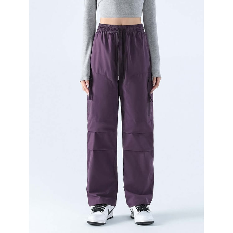 Women's Cargo Hiking Pants Straight Leg High Waist Drawstring - Image 6