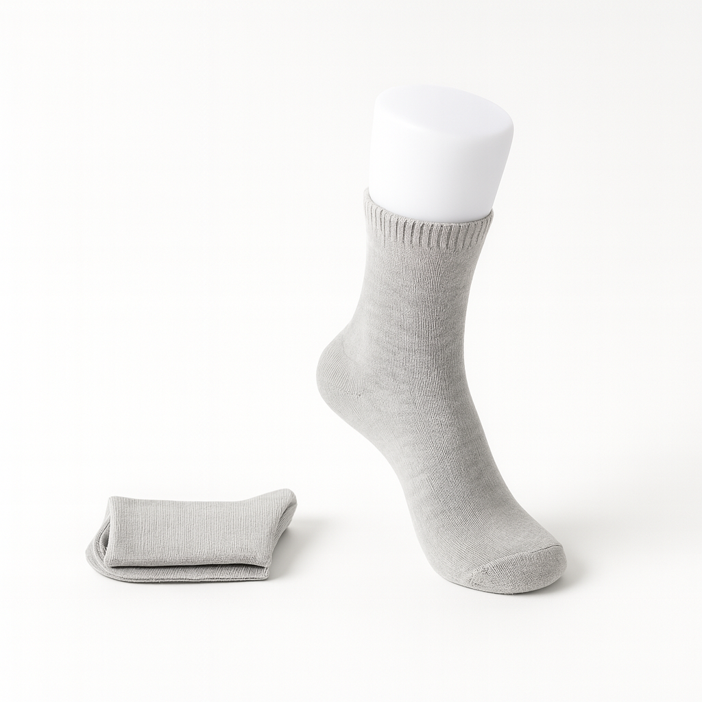 Women's Cashmere Crew Socks with Toe and Stay-Up Cuff - Image 5