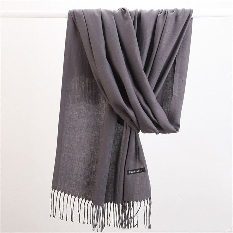 Women's Cashmere Wrap Scarf with Fringed Tassels and Silk Drape - Image 10