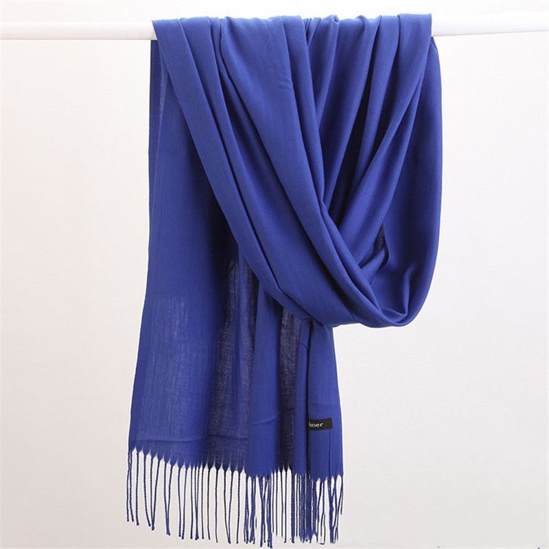 Women's Cashmere Wrap Scarf with Fringed Tassels and Silk Drape - Image 17