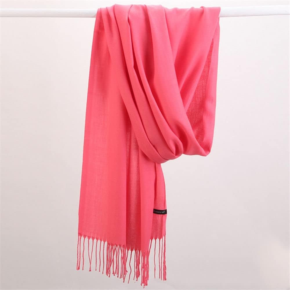 Women's Cashmere Wrap Scarf with Fringed Tassels and Silk Drape - Image 18