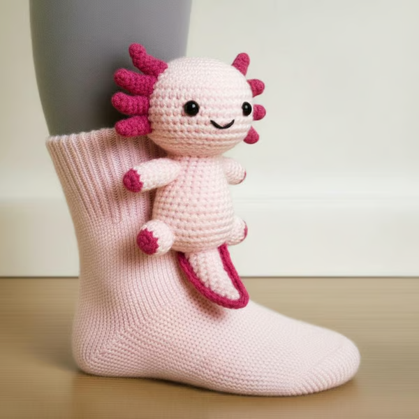 Women's Chunky Knit Animal Novelty Crew Length Socks with 3D Stuffed Details - Image 9