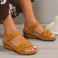 Women's Comfort Wedge Sandals Open Toe Adjustable Strap | Padded Footbed - Image 1