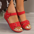 Women's Comfort Wedge Sandals Open Toe Adjustable Strap | Padded Footbed - Image 2