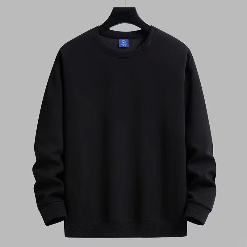 Women's Crewneck Sweatshirt with Drop Shoulders and Ribbed Trim Long Sleeve - Image 1