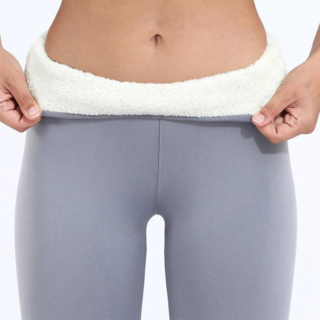 Women's Fleece Lined High Waisted Warm Leggings with Sherpa Thermal Lining - Image 8