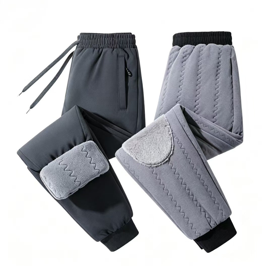 Women's Fleece Lined Sweatpants Joggers with Quilted Lining and Knee Patches - Image 7