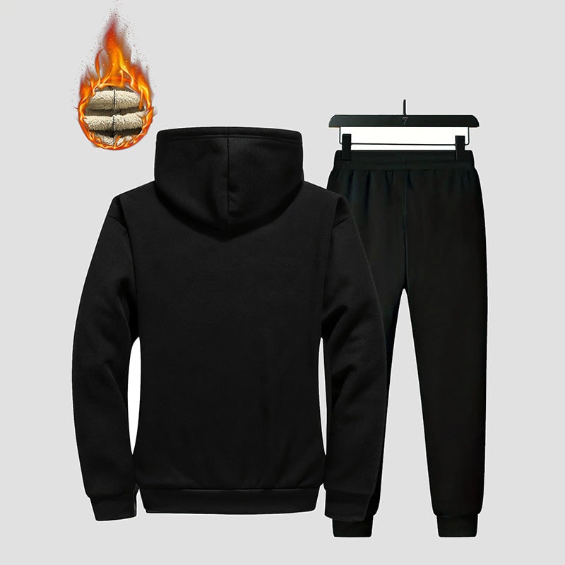 Women's Fleece Lined Tracksuit Set Two Piece with Zip Hoodie and Drawstring Pants - Image 4