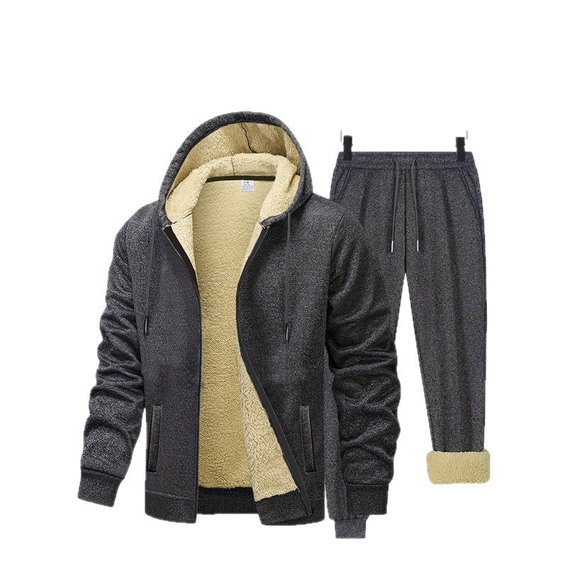 Women's Fleece Lined Tracksuit Set Two Piece with Zip Hoodie and Drawstring Pants - Image 5