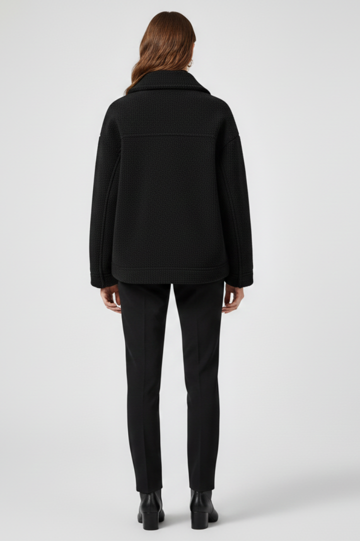 Women's Fleece Shacket with Button Closure and Chest Pockets - Image 5