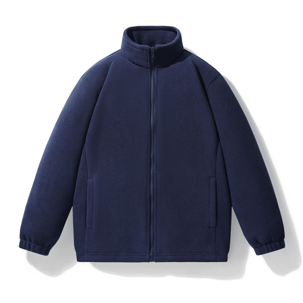 Women's Full Zip Fleece Jacket with Stand Collar and Hand Pockets - Image 1