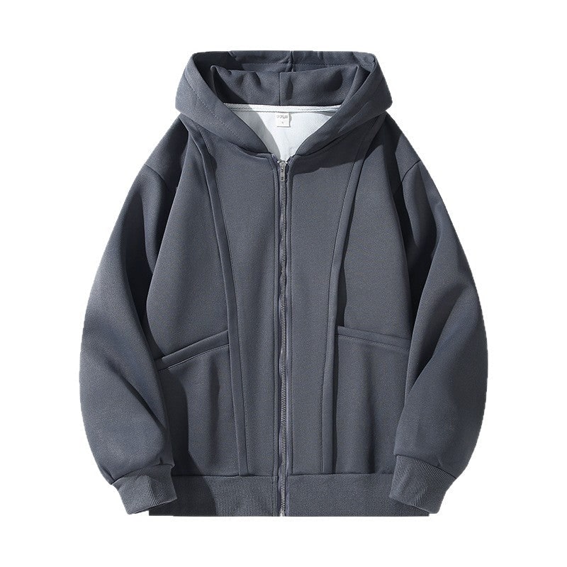 Women's Full Zip Up Hoodie Sweatshirt with Ribbed Cuffs and Side Pockets - Image 3