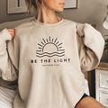 Women's Graphic Crewneck Sweatshirt with Sun and Wave Pullover - Image 1
