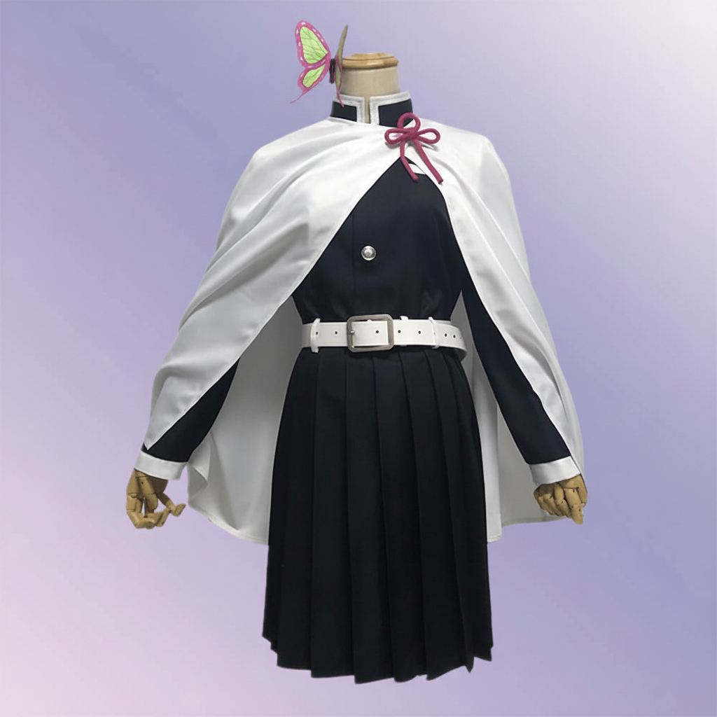 Women's Halloween Anime Cosplay Costume with Haori Robe and Uniform Set for Character Events - Image 7
