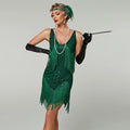 Women's Halloween Flapper Dress Roaring 20s Costume with Sequin and Fringe for 1920s Party - Image 1