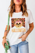Women's Halloween Graphic Tee for Relaxed Fit with Pumpkin and Ghost Design - Image 6