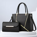 Women's Handbag Set with Gold-Tone Tote and Crossbody Faux Leather 2-Piece - Image 7