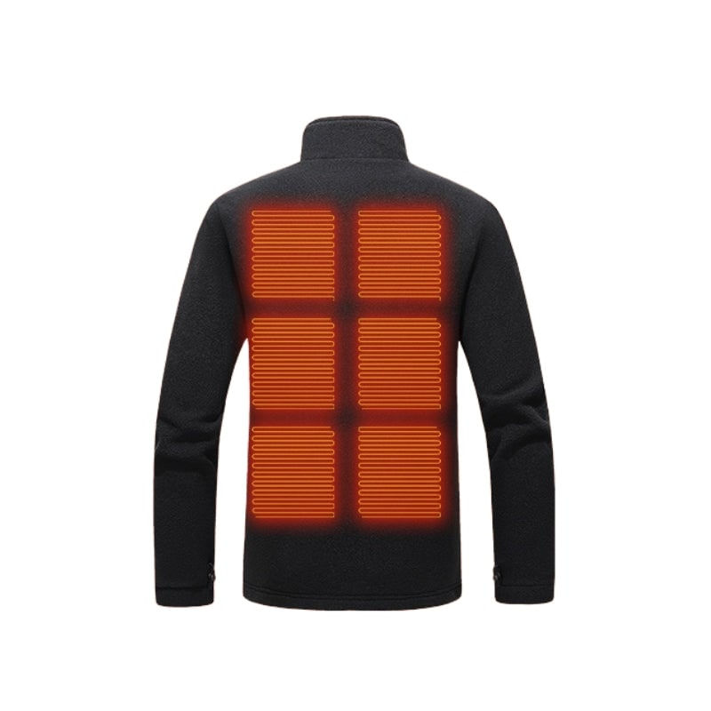 Women's Heated Fleece Jacket with Stand Collar and USB Zip Front - Image 2