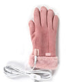 Women's Heated Gloves for Winter with Faux Fur Cuffs and Fleece Lining - Image 1