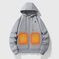 Women's Heated Hoodie Vest with Zip-Up Front and Kangaroo Pocket - Image 1