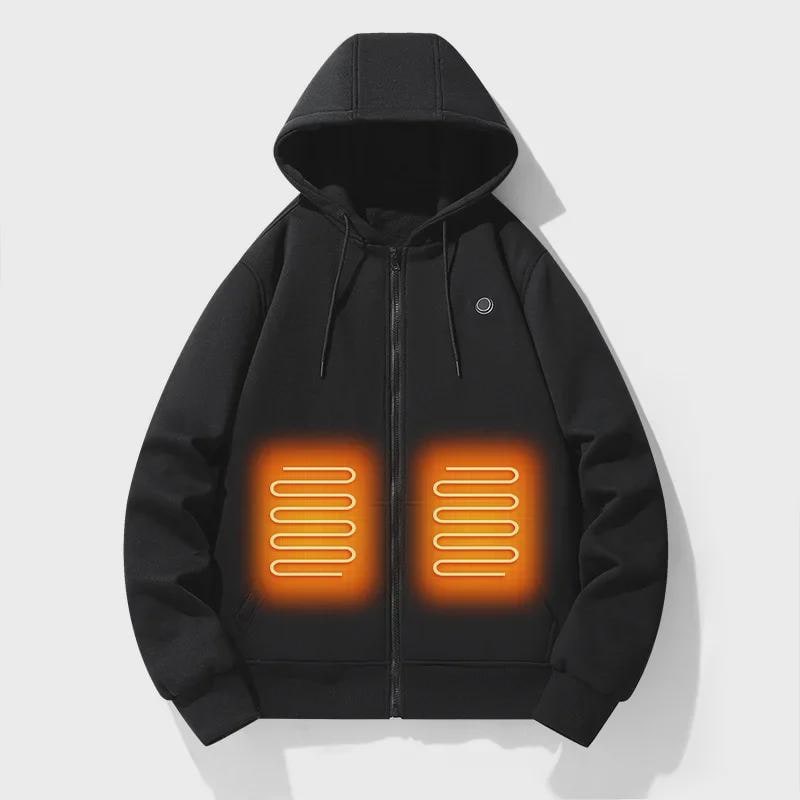 Women's Heated Hoodie Vest with Zip-Up Front and Kangaroo Pocket - Image 6