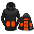 Women's Heated Jacket with Hood Full Zip Softshell and USB Power - Image 1