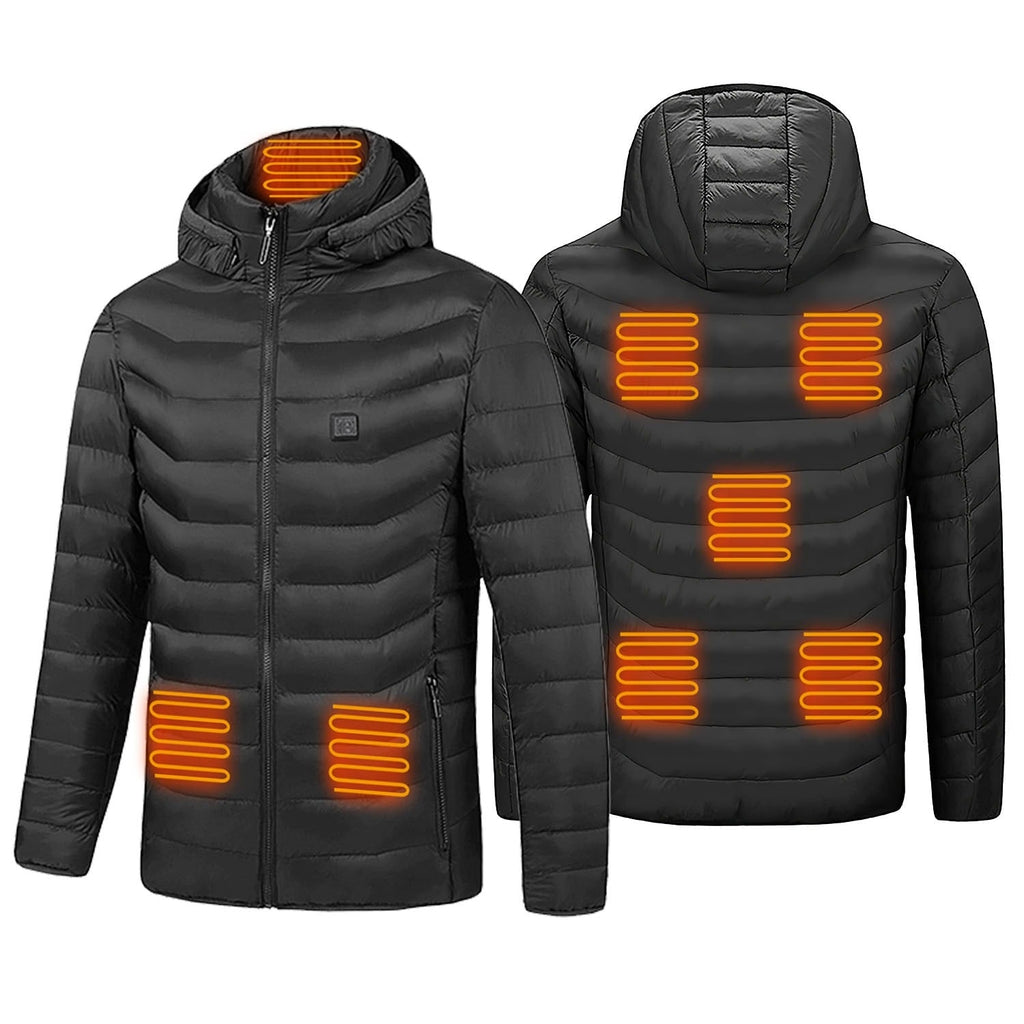 Women's Heated Puffer Jacket Hooded with Full Zip and Chest Power Control - Image 1