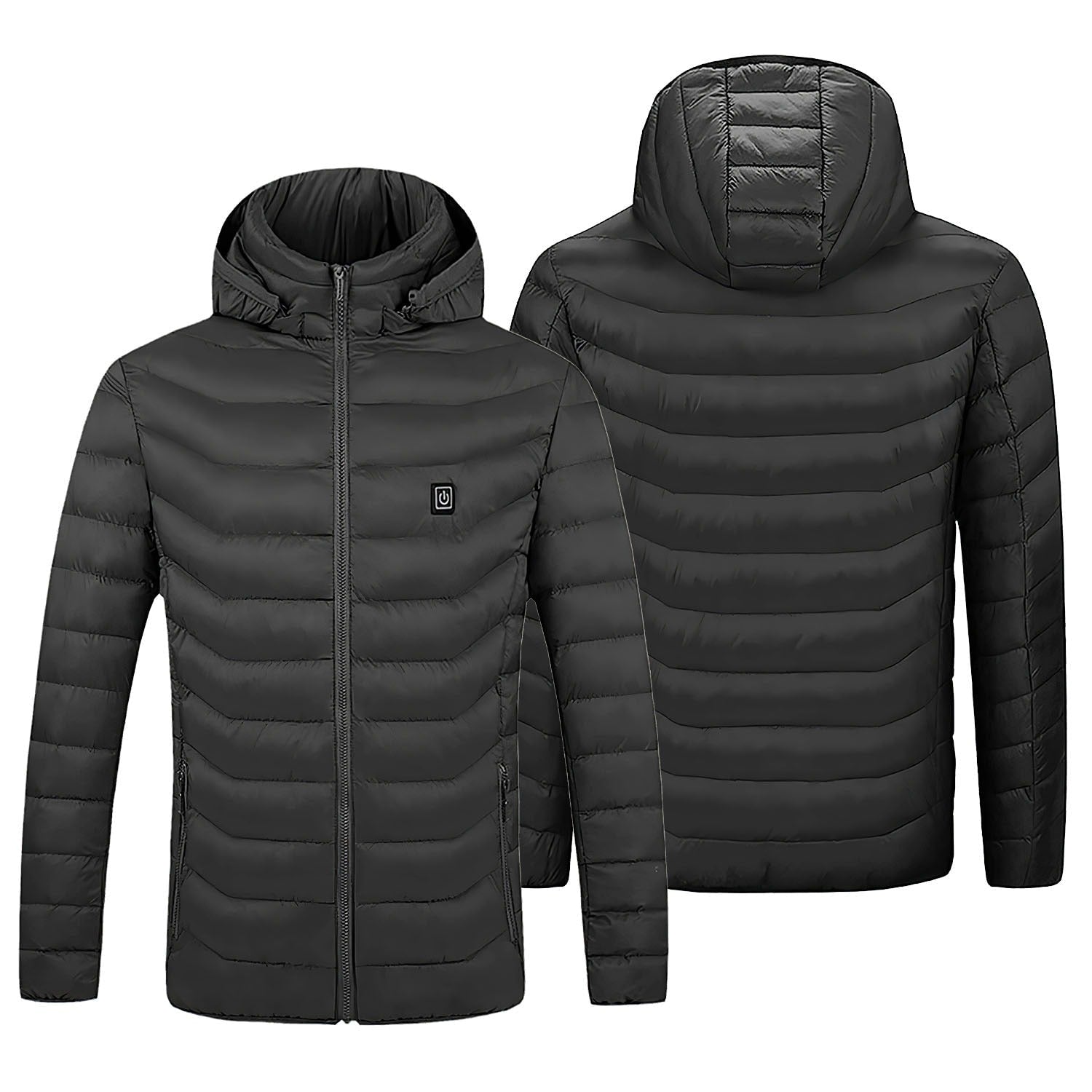Women's Heated Puffer Jacket Hooded with Full Zip and Chest Power Control - Image 4