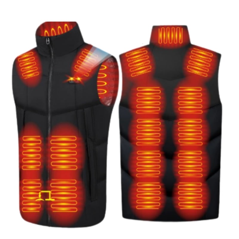 Women's Heated Vest with USB Rechargeable Battery Powered Puffer Stand Collar - Image 3
