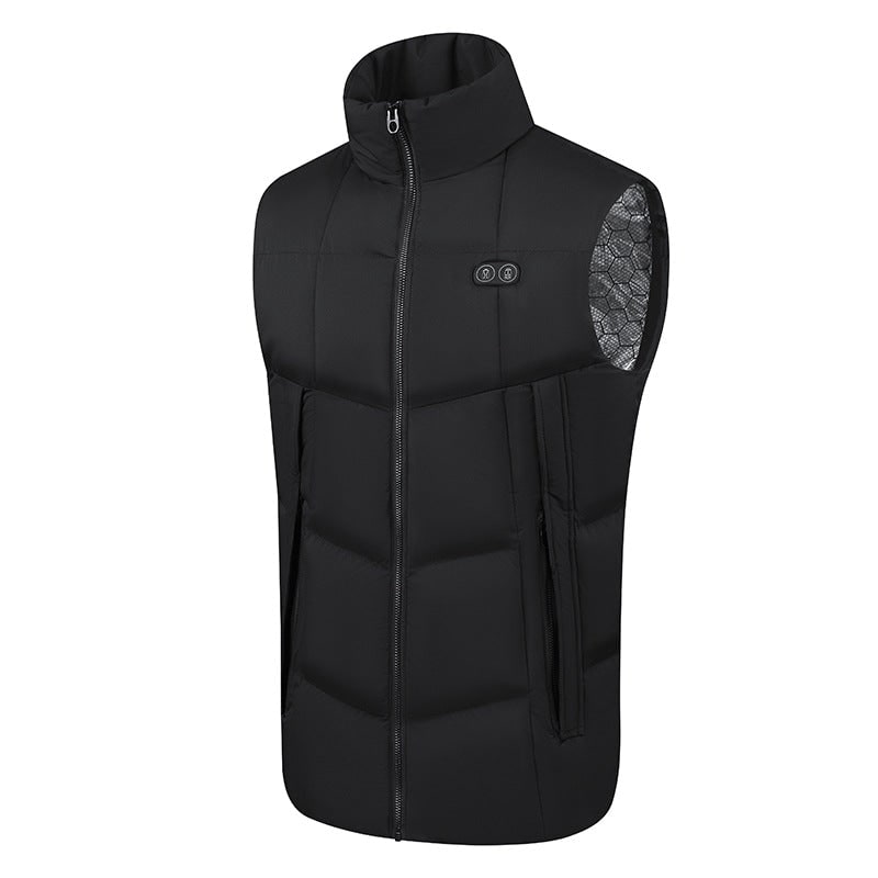 Women's Heated Vest with USB Rechargeable Battery Powered Puffer Stand Collar - Image 4