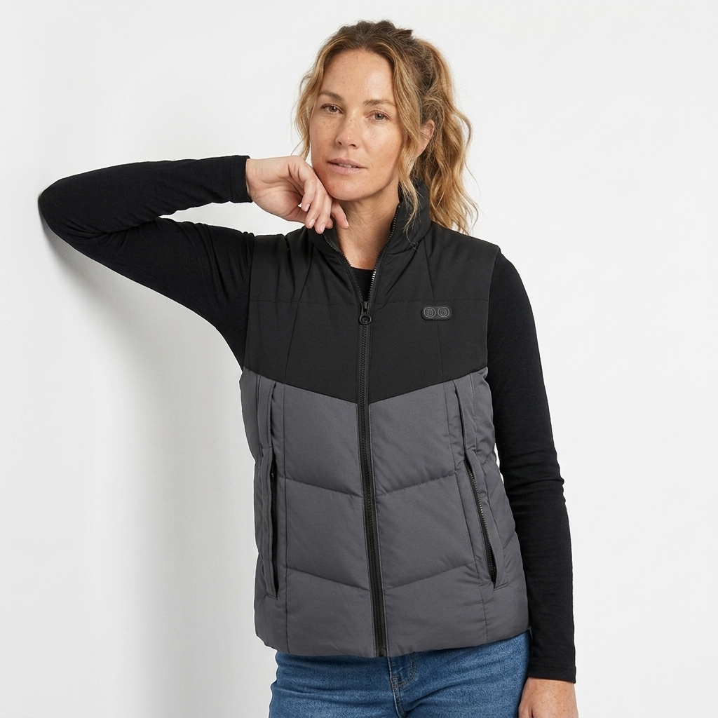 Women's Heated Vest with USB Rechargeable Battery Powered Puffer Stand Collar - Image 6