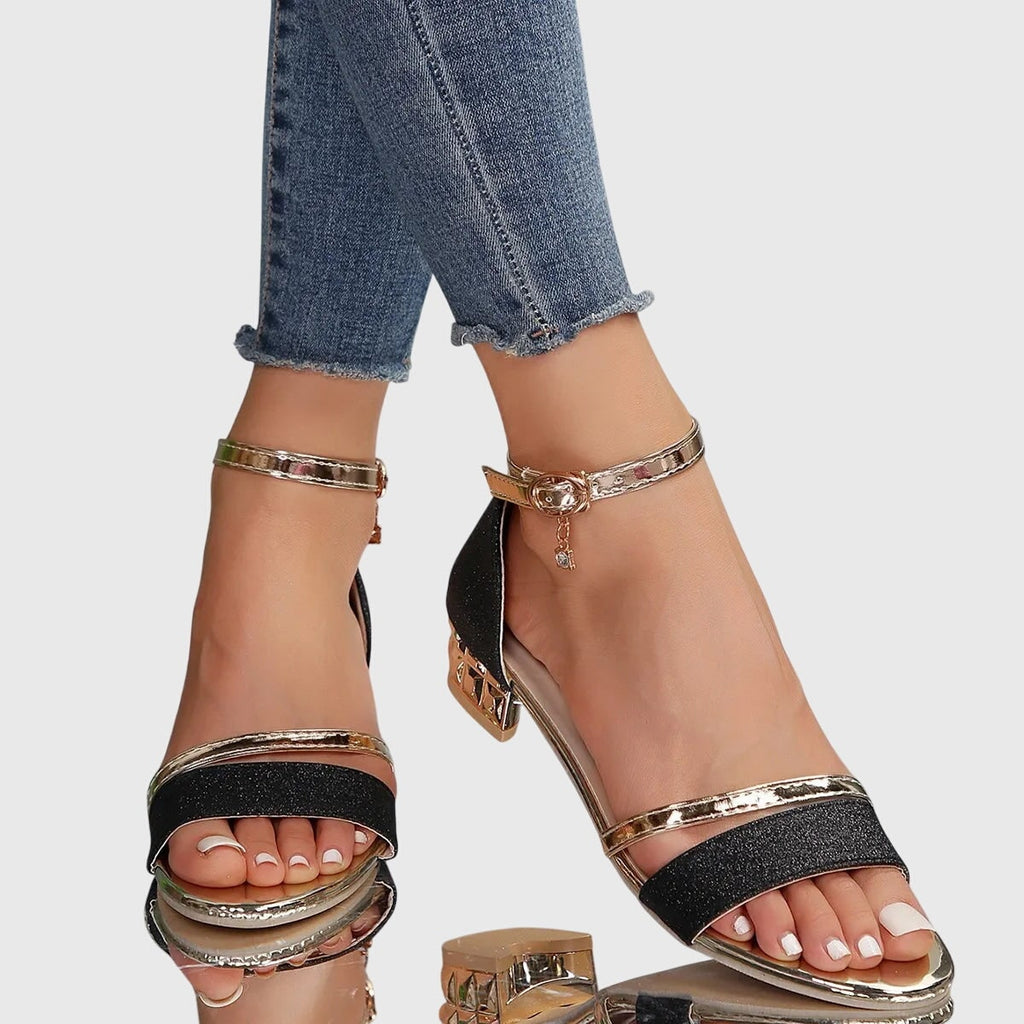 Women's Heeled Orthopedic Dressy Sandals | Adjustable Closure - Image 1
