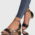 Women's Heeled Orthopedic Dressy Sandals | Adjustable Closure - Image 3